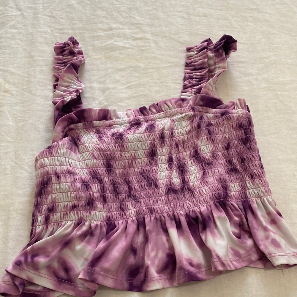 BCBGeneration smocked purple tie-dye too
